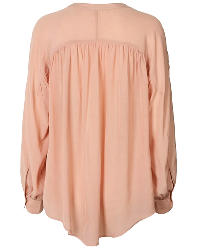 Rabens Saloner - Meg Sheer Lace Bluse - Blush